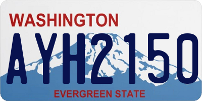 WA license plate AYH2150