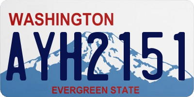 WA license plate AYH2151