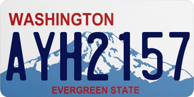 WA license plate AYH2157