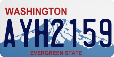 WA license plate AYH2159