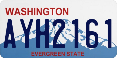 WA license plate AYH2161