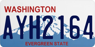 WA license plate AYH2164