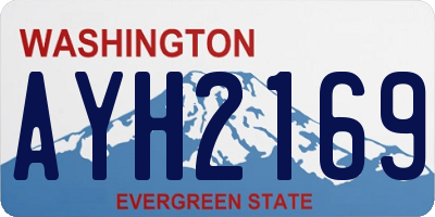 WA license plate AYH2169