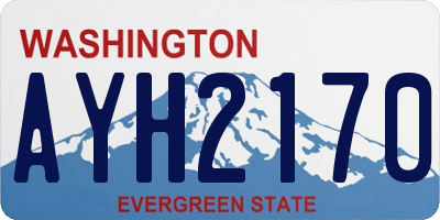 WA license plate AYH2170