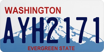 WA license plate AYH2171