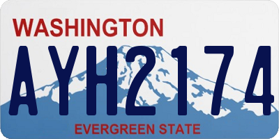 WA license plate AYH2174