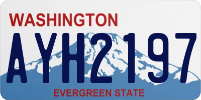 WA license plate AYH2197