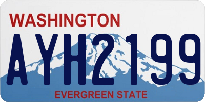 WA license plate AYH2199