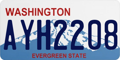 WA license plate AYH2208