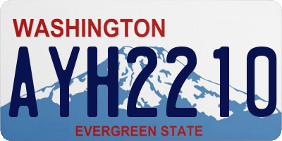 WA license plate AYH2210