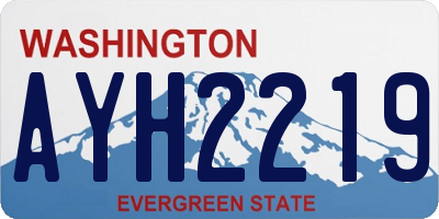 WA license plate AYH2219