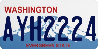WA license plate AYH2224