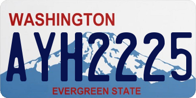 WA license plate AYH2225
