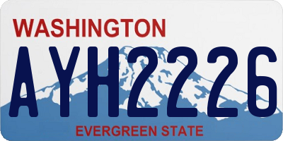 WA license plate AYH2226