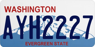 WA license plate AYH2227