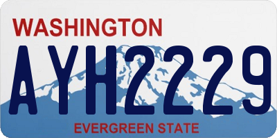 WA license plate AYH2229