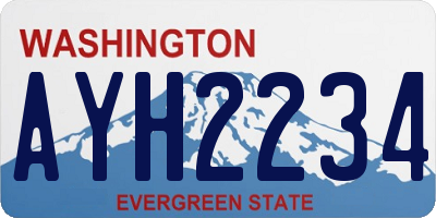WA license plate AYH2234