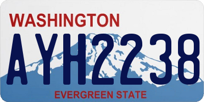 WA license plate AYH2238