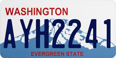 WA license plate AYH2241