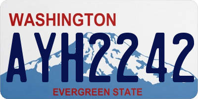 WA license plate AYH2242