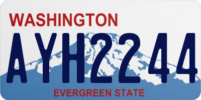 WA license plate AYH2244