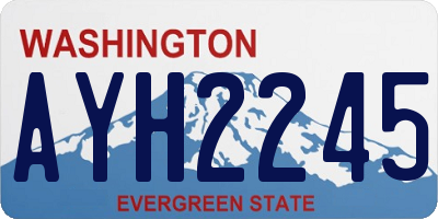 WA license plate AYH2245
