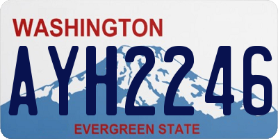 WA license plate AYH2246