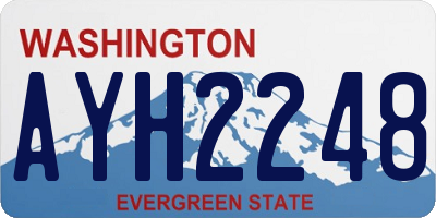 WA license plate AYH2248