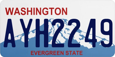 WA license plate AYH2249
