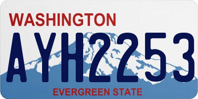 WA license plate AYH2253