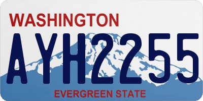 WA license plate AYH2255