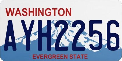 WA license plate AYH2256