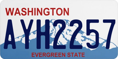 WA license plate AYH2257
