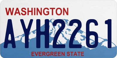 WA license plate AYH2261