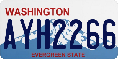 WA license plate AYH2266