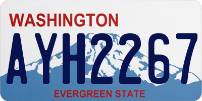 WA license plate AYH2267