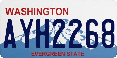 WA license plate AYH2268