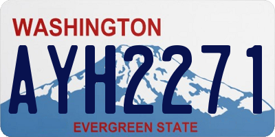 WA license plate AYH2271