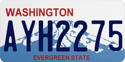 WA license plate AYH2275