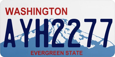 WA license plate AYH2277