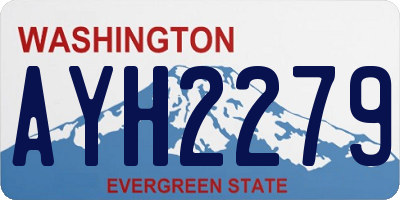 WA license plate AYH2279