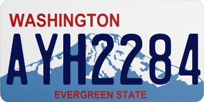 WA license plate AYH2284