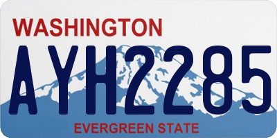 WA license plate AYH2285