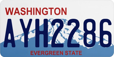 WA license plate AYH2286