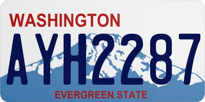 WA license plate AYH2287