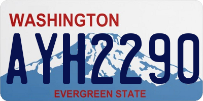 WA license plate AYH2290