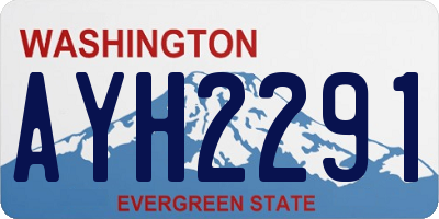 WA license plate AYH2291