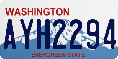 WA license plate AYH2294