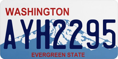 WA license plate AYH2295