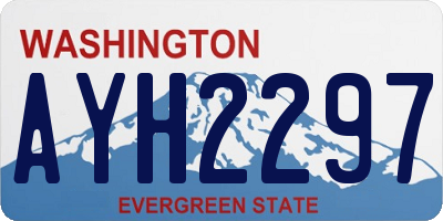 WA license plate AYH2297